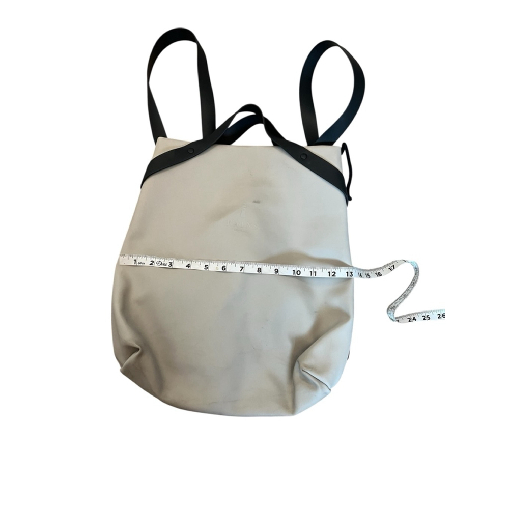 Rains Cream and Black Minimalist Backpack - Picture 8 of 10